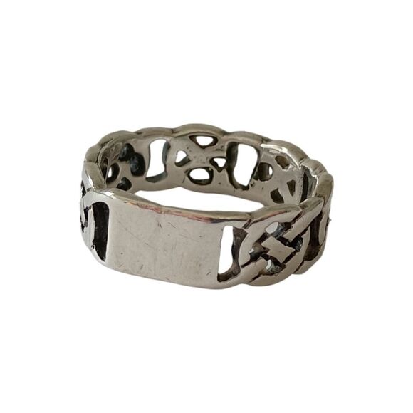 Sterling Silver Celtic Knot Band Ring Sz 8 925 Irish Viking Gaelic Scottish - Picture 12 of 16